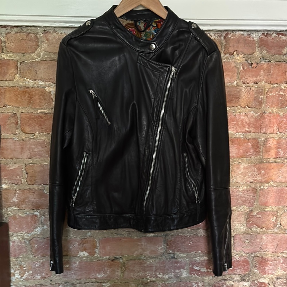 Black Leather Biker Jacket